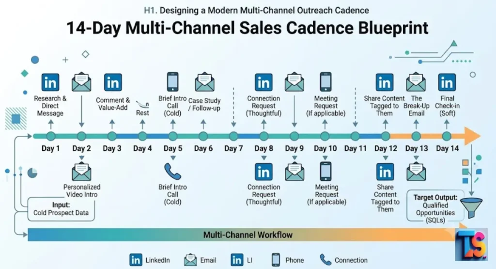The Blueprint: A Balanced 14-Day LinkedIn, Email, and Phone Sequence