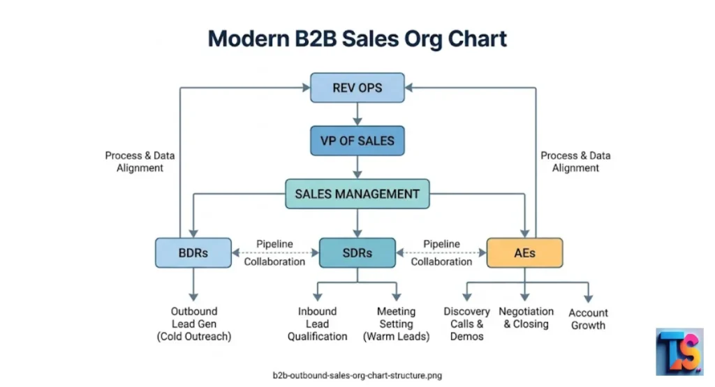 The 2026 Outbound Sales Org Chart: Roles and Specializations