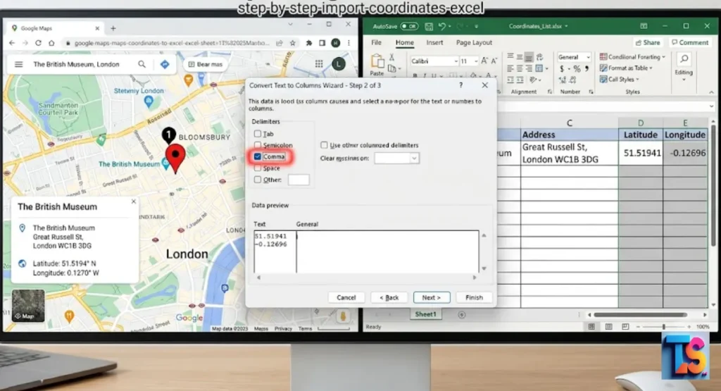 Importing Coordinates into Excel