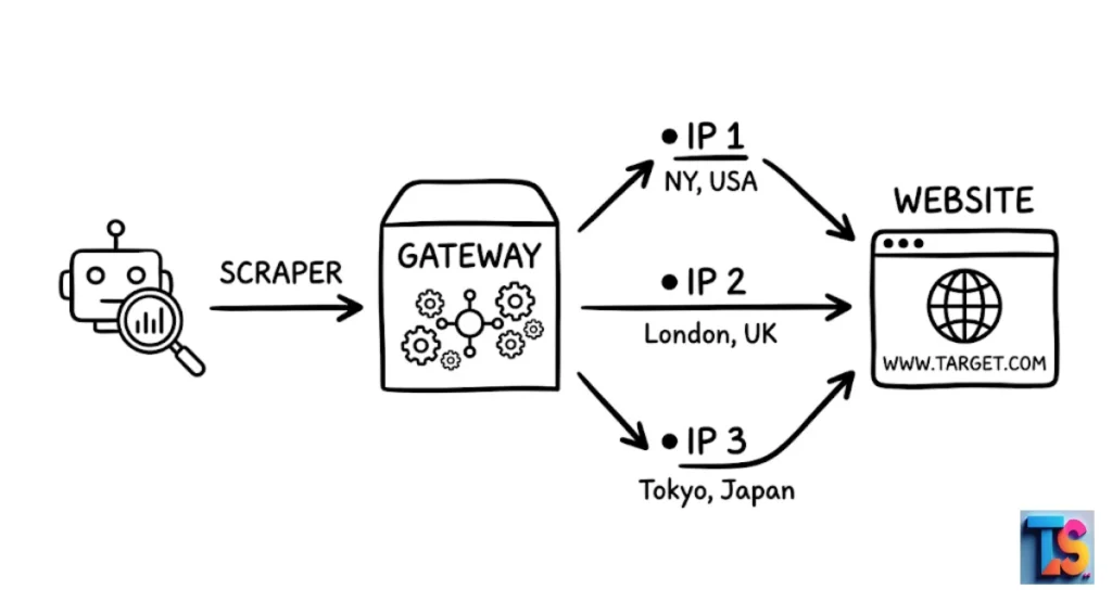 How a Rotating Proxy Gateway Routes Your Web Traffic